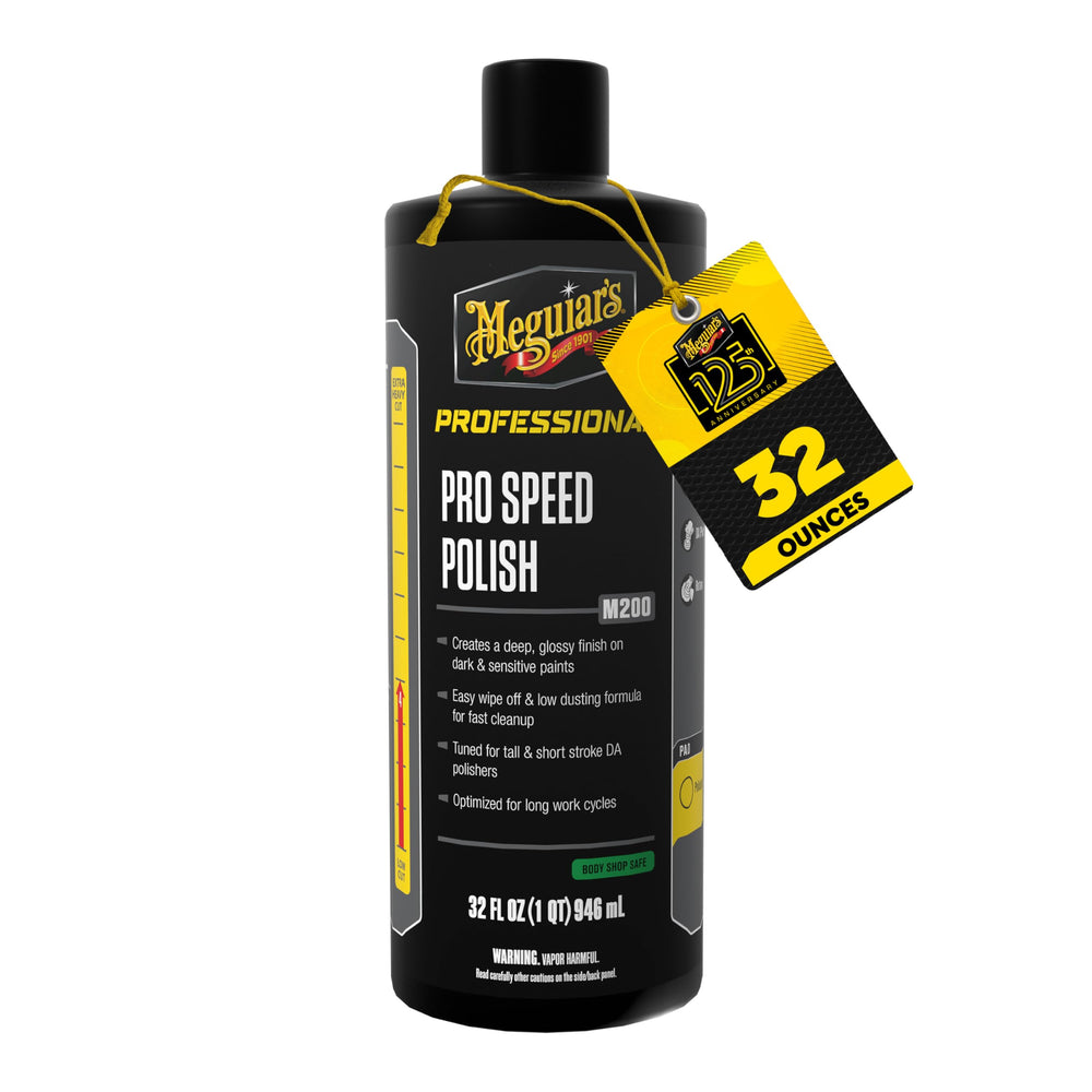 Meguiar's M21032 bottle for ultra finishing polish delivers deep, reflective gloss.