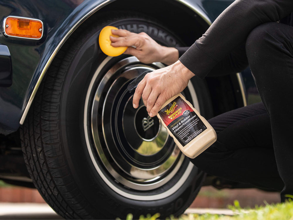 Meguiar's M40 delivers a clean, non-greasy finish on vinyl and rubber