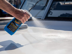 Meguiar's M4716 fiberglass safe, scratch-free water spot removal on marine surfaces
