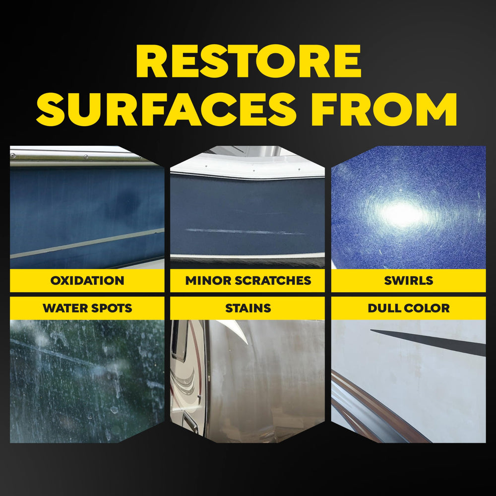 Meguiar's M5032 hand-application demonstrates simple marine gel coat care.