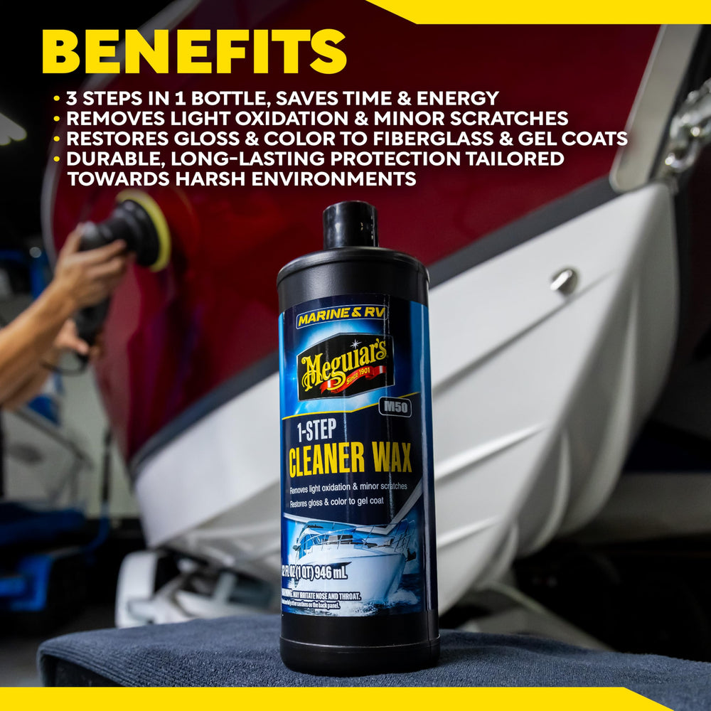 Meguiar's M5032 salt air protection helps defend against corrosion on boats.