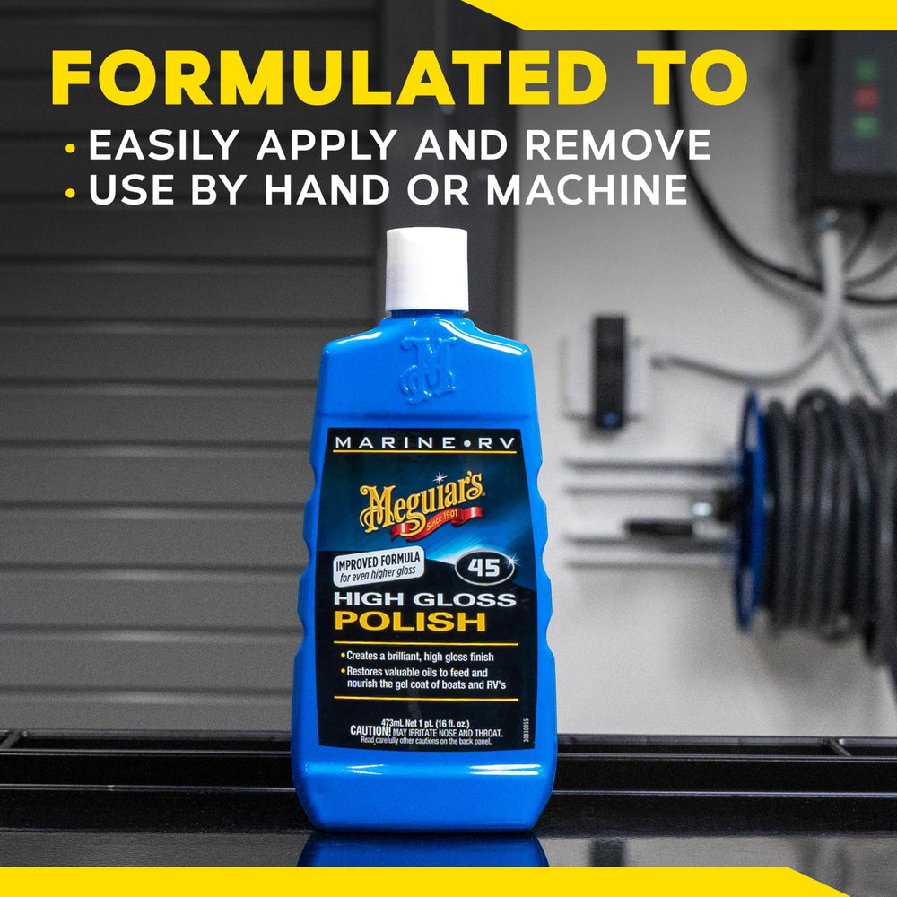 Meguiar's Marine/RV High Gloss Polish celebrates 125 years of industry leadership.