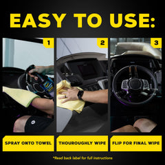 Safe for use around glass surfaces to maintain clear visibility.