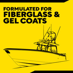 Meguiar's Marine/RV One Step Compound renews color on faded gel coat.
