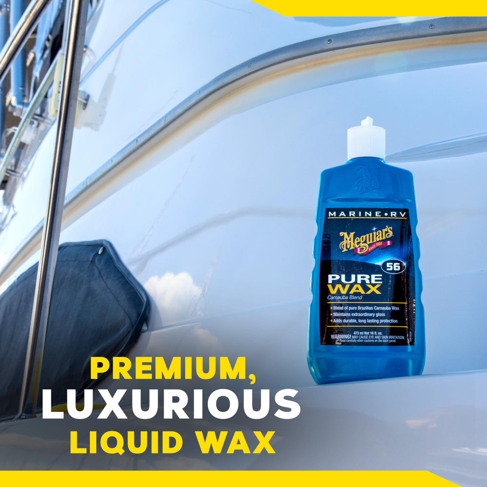 Meguiar's Marine/RV Pure Wax 16-ounce bottle provides long-lasting shine