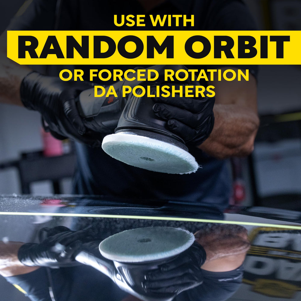 Meguiar's Pro M5MFP2 pad used for interior cleaning on leather and vinyl.