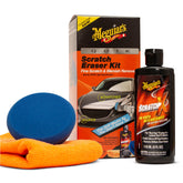 Meguiar's Quik Scratch Eraser Pad attached to a drill for quick blemish removal