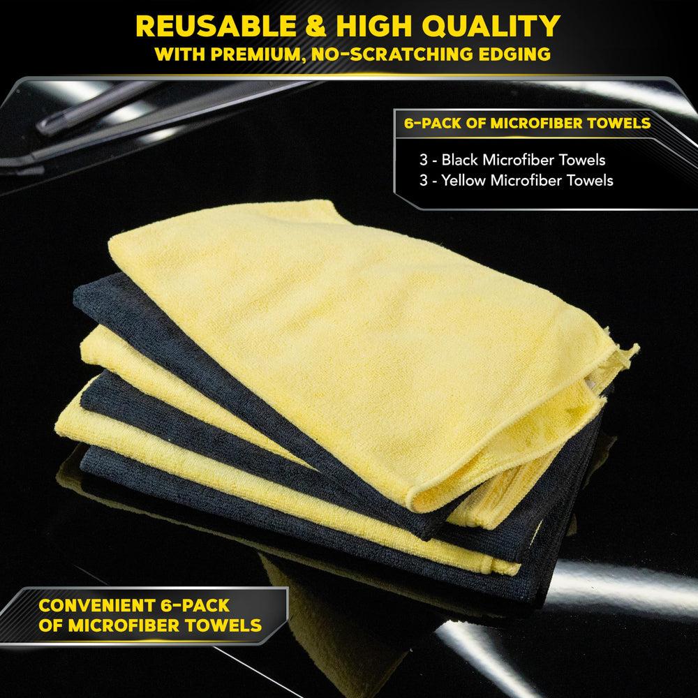 Meguiar's Supreme Shine towels measure 16x24 inches for full coverage.