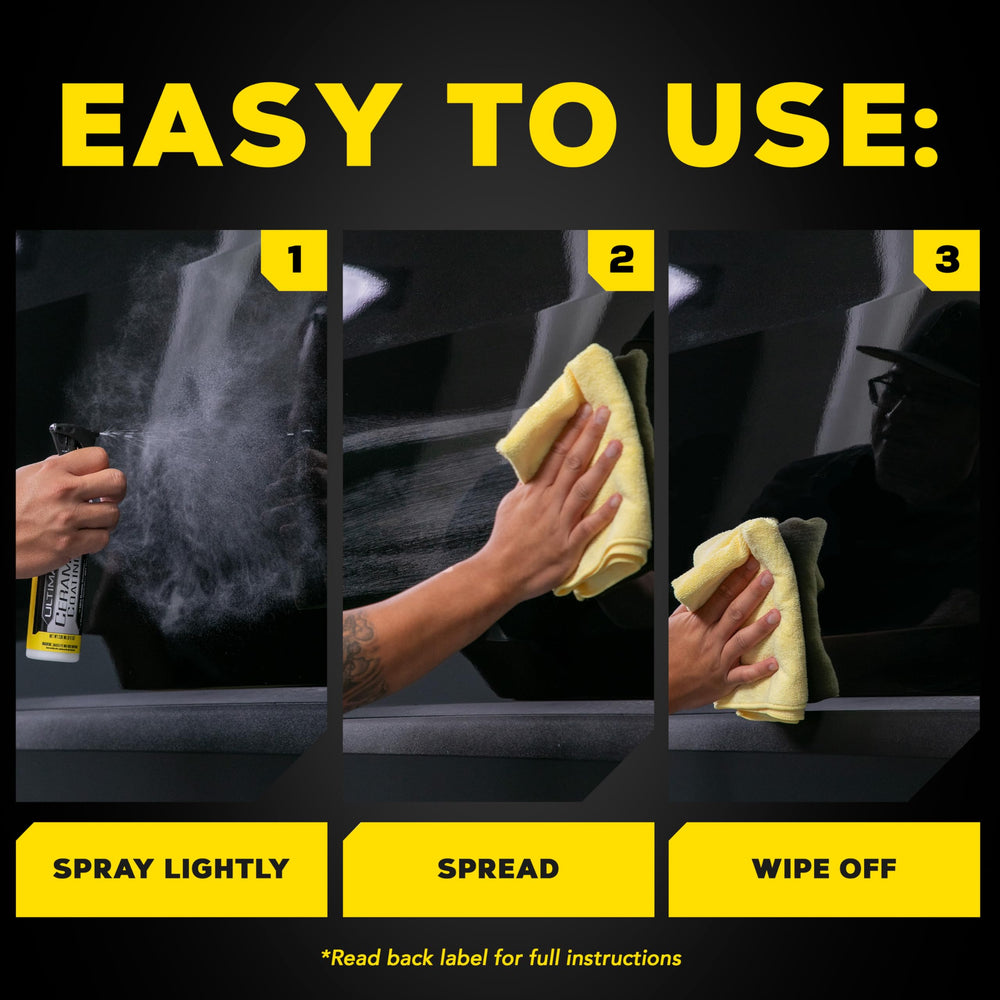 Meguiar's coating on plastic trim adds protection and luster.