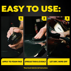 Premium Meguiar's packaging signals clear coat safe protection.