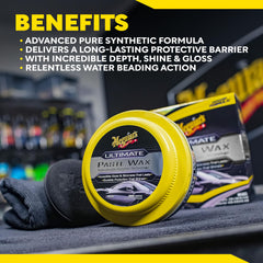 Showroom-ready finish achieved with Meguiar's Ultimate Paste Wax.