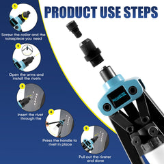 Meiwaltee spare nosepieces stored in the handle allow fast swaps.