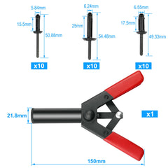Mejiao rivet gun designed for automotive repair in bumpers and dashboards.
