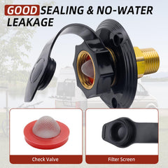 Mejiao RV city water inlet 3-inch flange enables easy replacement.