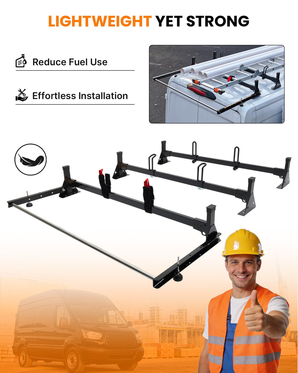 MELIPRON rear cargo roller eases loading of ladders and lumber