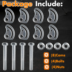 MEMOEO camber bolt kit nuts and bolts for secure install