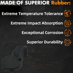 MEMOEO durable rubber material provides long-lasting tailgate protection