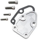 MEMOEO fuel pump plate features ARP compatibility for SBC V8 engines.