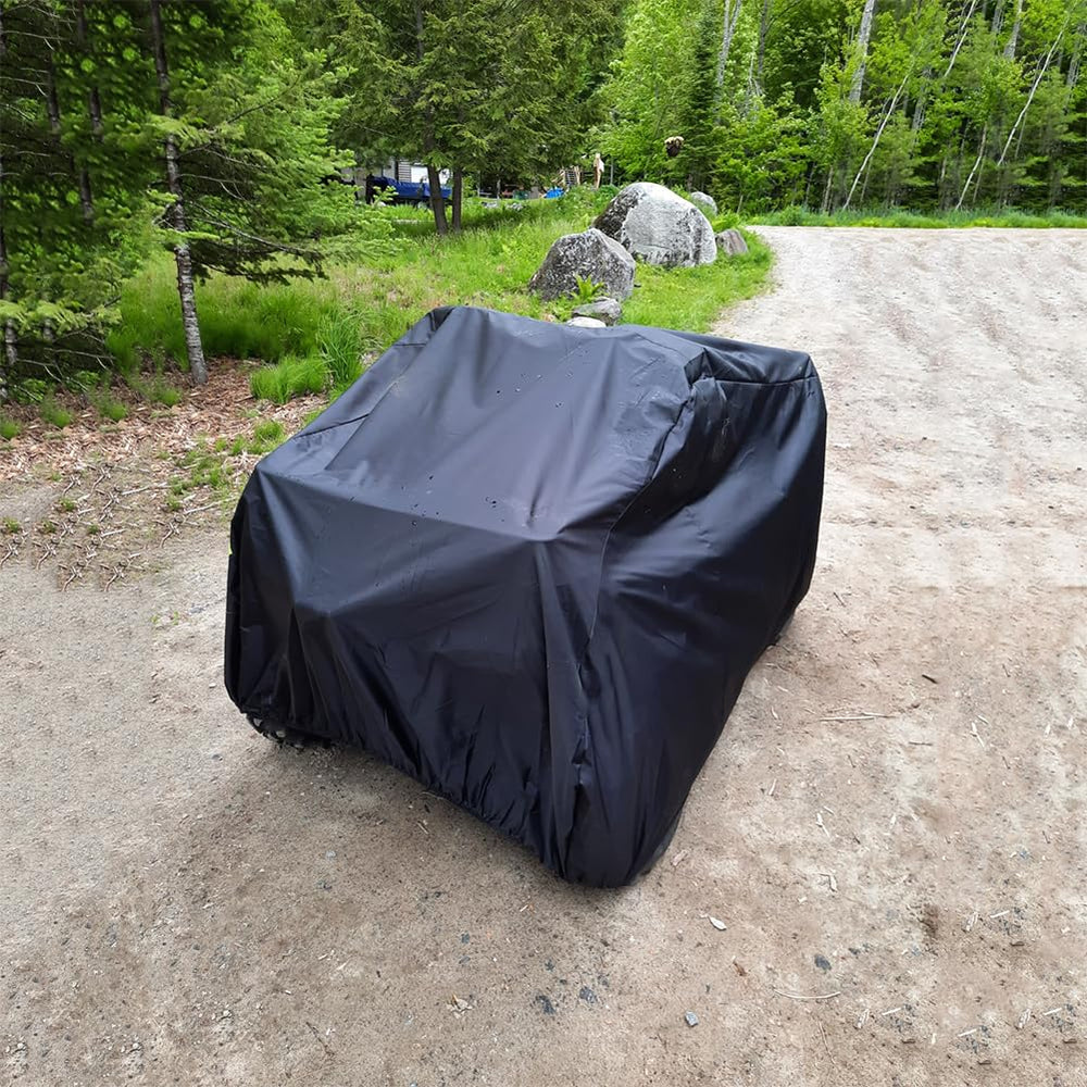 Menkow ATV Cover storage bag aids convenient storage after use.