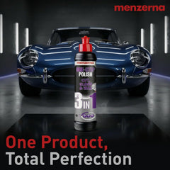Car surface after sealant layer from Menzerna for lasting gloss and protection.