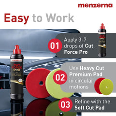 Green Soft-Cut Pad refines finish for a bright, smooth surface.