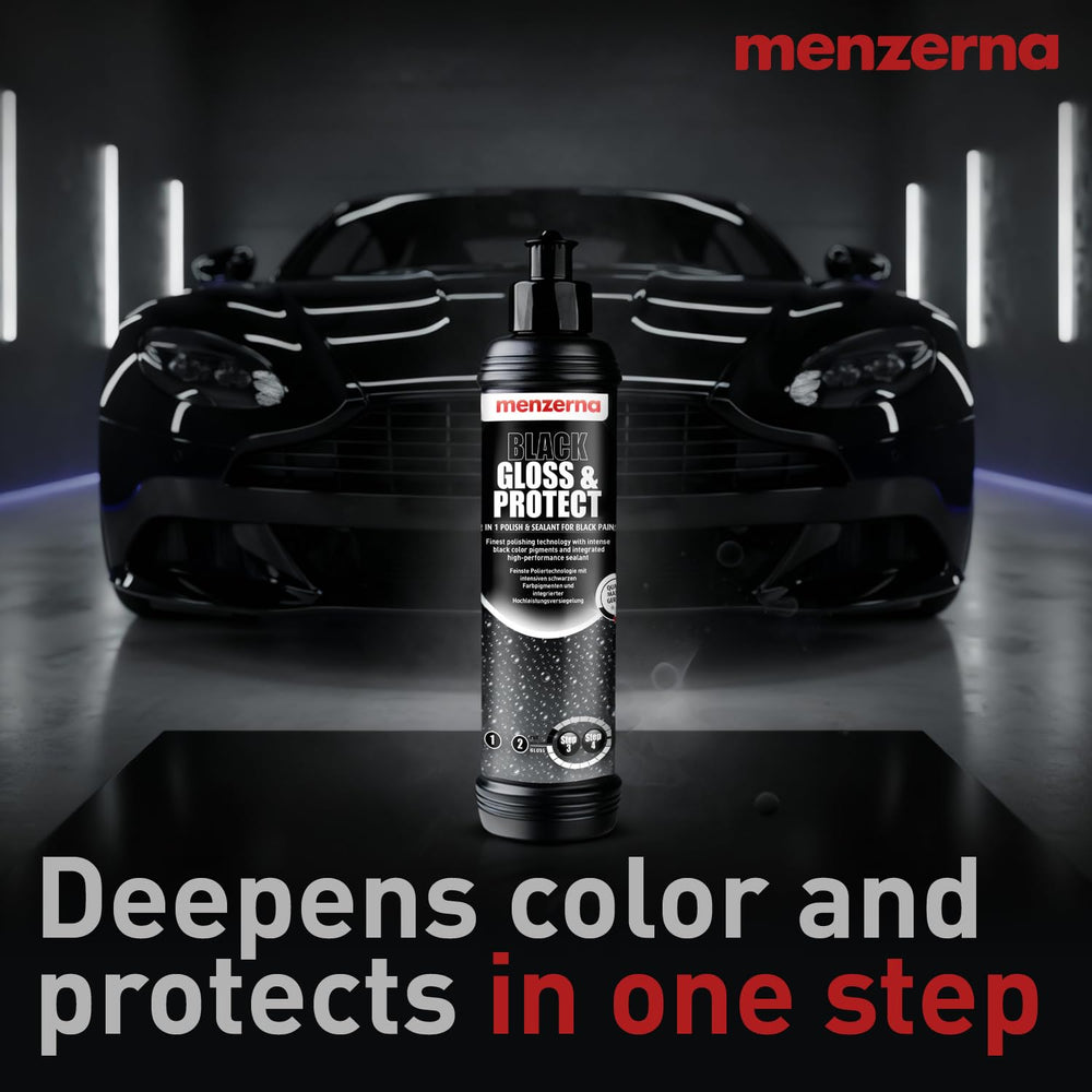 Menzerna green soft-cut pad applying product for smooth finish