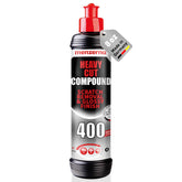 Menzerna Heavy Cut Compound 400 bottle ready for detailed car polishing and scratch repair.
