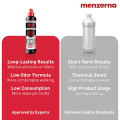 Finish with Menzerna Heavy Cut Compound 400 for a smooth, glossy surface.