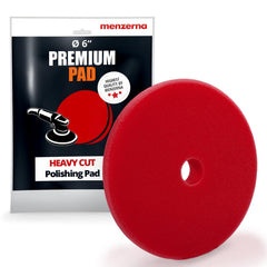 Menzerna heavy cut pad 6in front view for aggressive scratch repair polishing