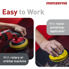 Menzerna pad center-hole design for heat dissipation during polishing