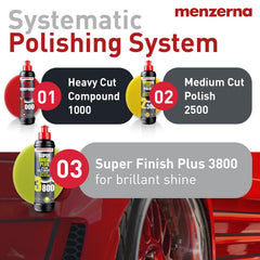 Menzerna SF3500 32 oz bottle shown for storage and use