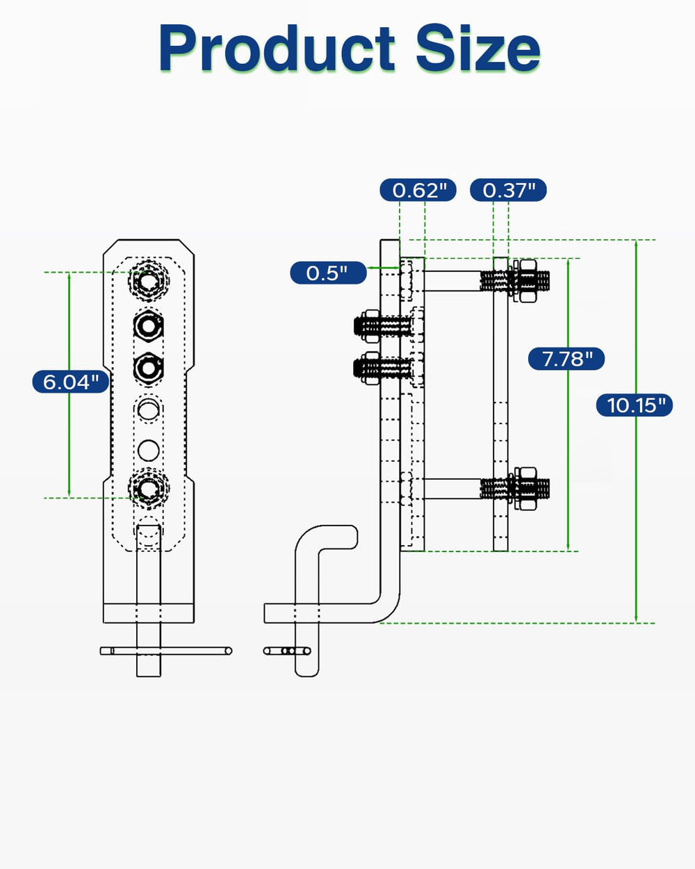 MEPARERI bracket holes close-up showing quick, tool-free installation with pre-slotted design.