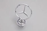 Mercedes-Benz front hood ornament with three-pointed star for authentic OEM look.