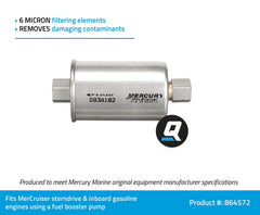 Quicksilver inline fuel filter installation for MerCruiser sterndrive boosts reliability.