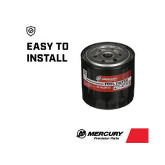 Mercury 802893T remote-mount filter kit image shows easy installation.