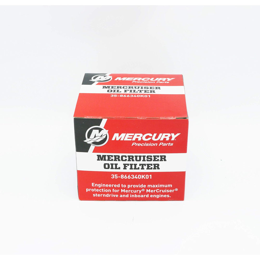 Mercury 866340K01 filter installed on MerCruiser engines showing compatibility.