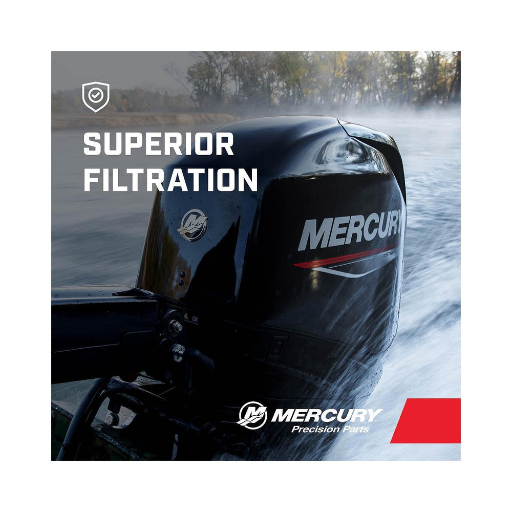 Mercury 8M0162829 label shows compatibility with 25–115hp four-stroke outboards.