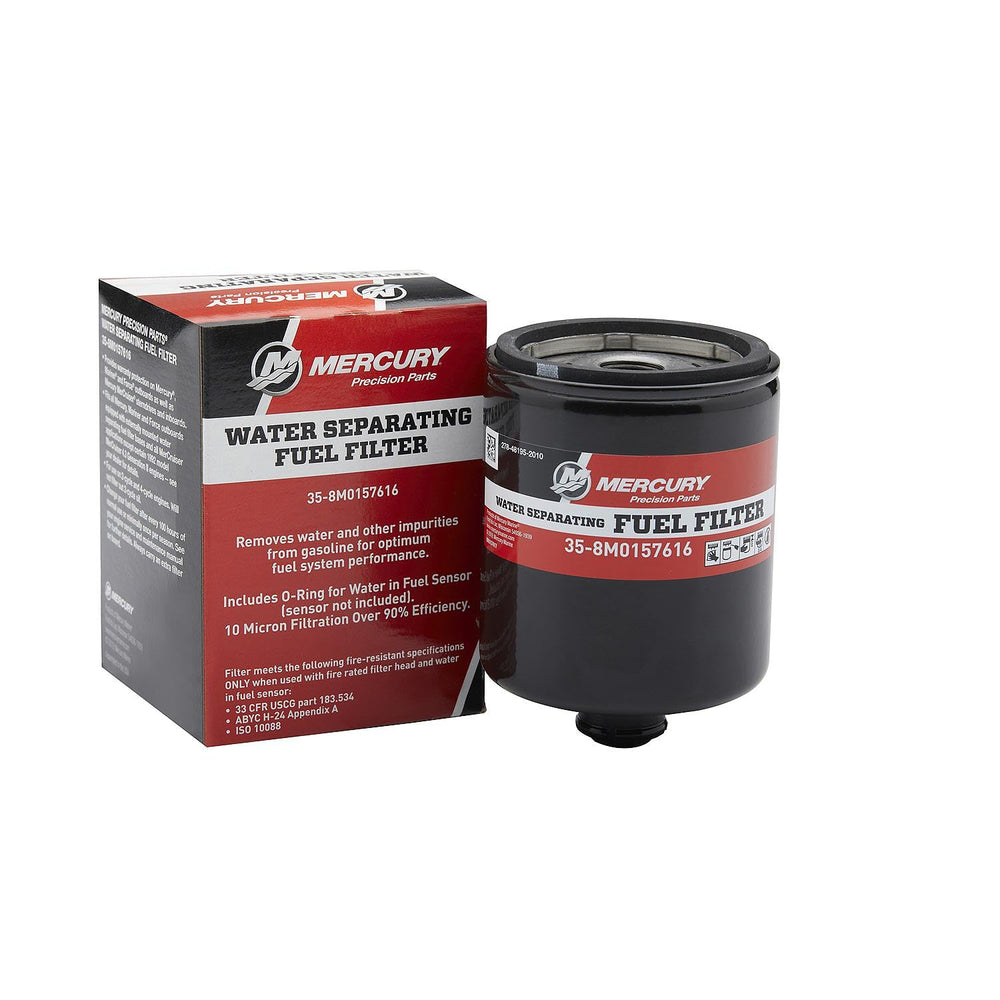 Mercury 8M0157616 vessel-kit front view for Verado engines, supporting reliable fuel separation