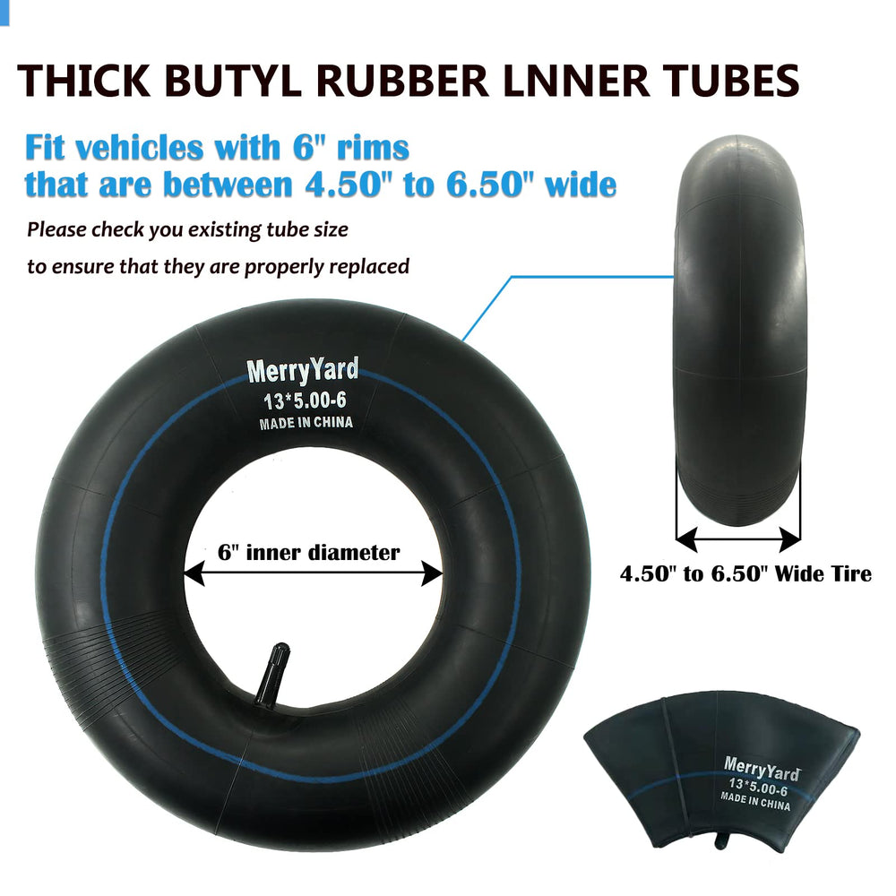 MerryYard two-pack inner tubes with TR13 valve for quick replacements.