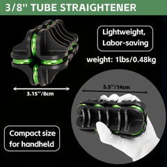 MERWOF aluminum-roller detail highlights durable inner component for smooth straightening.