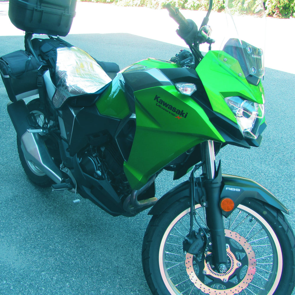 Metier Life magnets attach quickly to tank for secure fit on most bikes.
