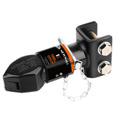 METOWARE 2in channel-mount adjustable trailer coupler with bolts and nuts for secure mounting.
