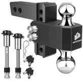 METOWARE adjustable trailer hitch in 2in receiver for versatile towing setups.