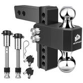 METOWARE adjustable trailer hitch 2in receiver for versatile trailer connections.