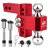 METOWARE adjustable trailer hitch in aluminum for 2-inch receiver enabling flexible towing