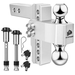 METOWARE adjustable trailer hitch in a 2 inch receiver ready for versatile towing setups