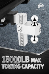 METOWARE aluminum hitch close-up showing anti-rust finish for harsh environments