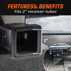 METOWARE antirattle lock 58-diameter secures the hitch and deters theft.