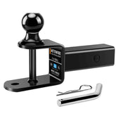 METOWARE ATV hitch ball close-up showing sturdy 2-inch ball for reliable towing