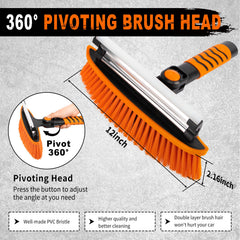 METOWARE ice scraper with thickened PVC bristles protecting paint